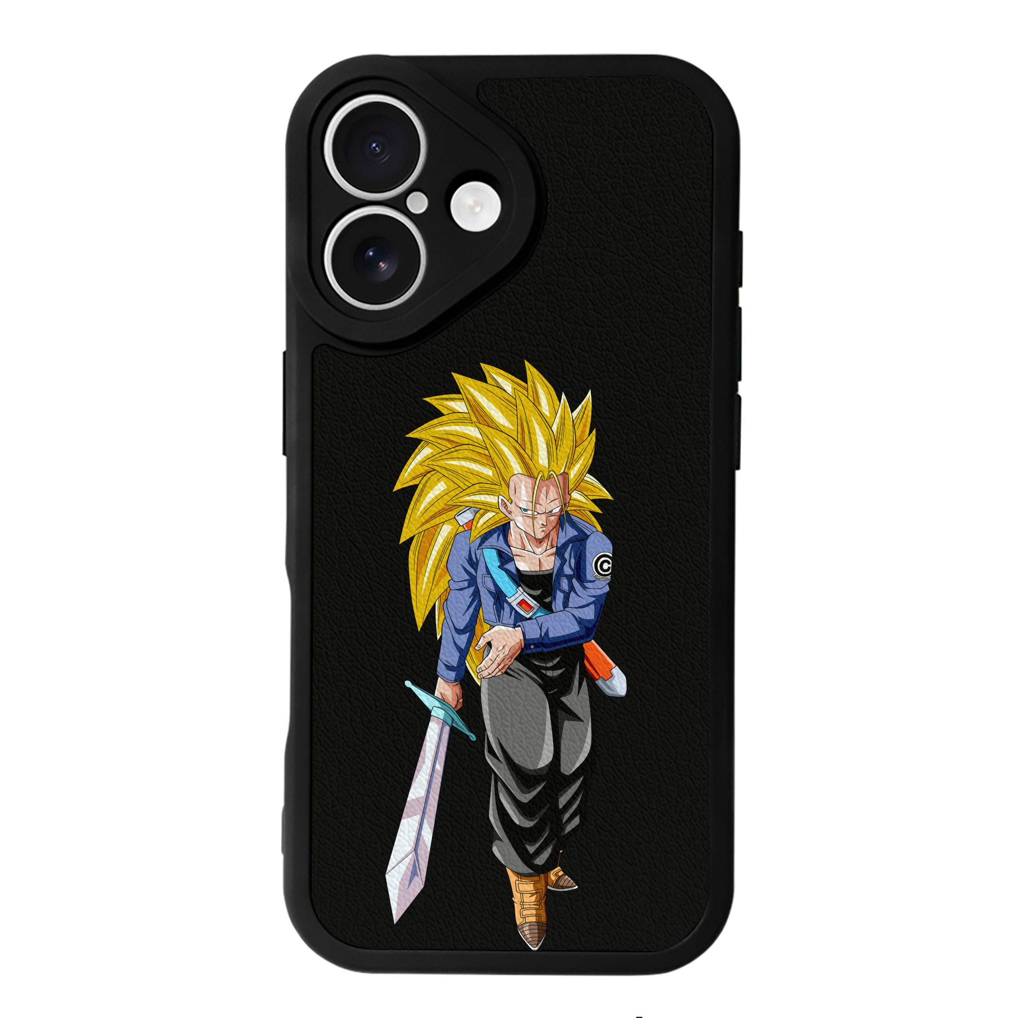 （画像用） ドラゴンボール トランクス（Torankusu）DRAGON BALL Trunks 【iPhone 16シリーズ対応】シリコンスマホケース（レザー調） 材質：シリコン
